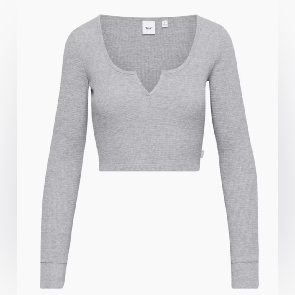 Aritzia Waffle Scoopneck Longsleeve